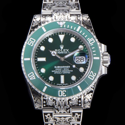 SA급 로렉스 남성용 서브마리너 오토매틱 Cal.3135 타입 40mm 904L메탈+무늬 그린다이얼  rol5191 xx