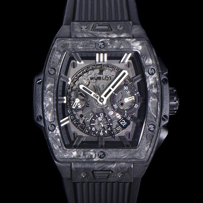 SA급 휴블렛 남성용 스피릿 빅뱅 마스터피스  카본제질 크로노그래프 Hub4700타입 45mm 러버우레탄줄 스켈래톤다이얼 hub5319 xx