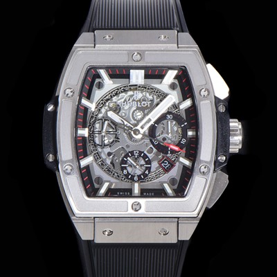 SA급 휴블렛 남성용 스피릿 빅뱅 마스터피스 크로노그래프 Hub4700타입 45mm  러버우레탄줄 스켈래톤다이얼 hub1951 xx