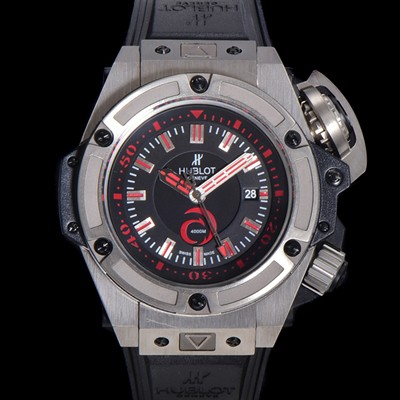 SA급 휴블렛 남성용 빅뱅 킹 파워 오세아노그래픽 오토매틱 Hub1400 티타늄제질 48mm 러버우레탄줄 블랙다이얼  hub5192 xx