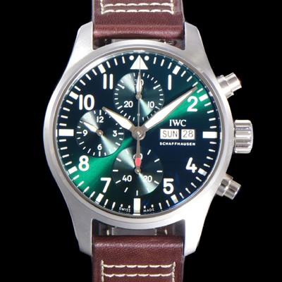 SA급 아이더블유씨 남성용시계 베스트 신형!! 파일럿 IW388103 크로노그래프 오토매틱 Cal.69385 타입 41mm 가죽줄 그린다이얼 iwc8692 xx