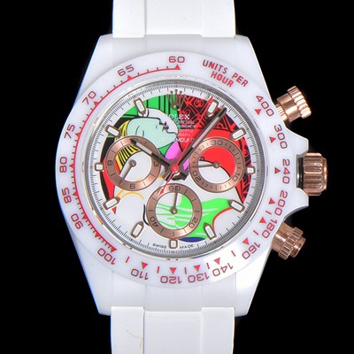 SA급 로렉스 남성용 세라믹 데이토나 크로노그래프 오토매틱 A7750-2 타입 40mm 세라믹재질 러버우레탄줄 래드다이얼 rol9151 xx