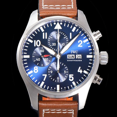 SA급 아이더블유씨 남성용 파일럿 생텍쥐베리 어린왕자 한정판 에디션!! IW377714 데이 & 데이트 크로노그래프 블루 다이얼 오토매틱 무브먼트 IWC0121 xx