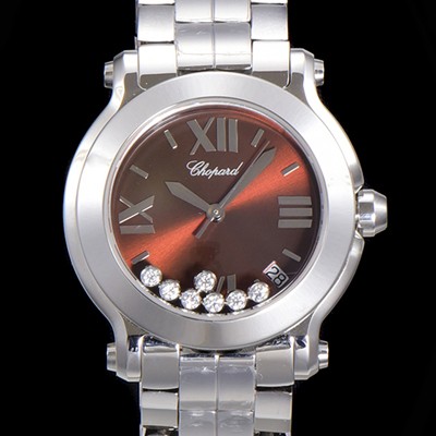 SA급 쇼파드 여성용 해피 스포츠 다이아몬드 36mm 스위스 955.112 쿼츠 브라운다이얼 cho9122 xx