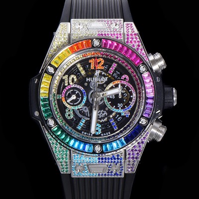 SA급 휴블렛 남성용 빅뱅 유니코  45mm 오토매틱 HUB1280 타입 다이아몬드 풀케이스 러버줄 스켈래톤 다이얼  hub2123 xx