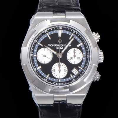 SA급 바쉐런콘스탄틴 남성용 오버시즈 크로노그래프 42mm 오토매틱 5500S 가죽줄 블랙다이얼 vac1913 xx