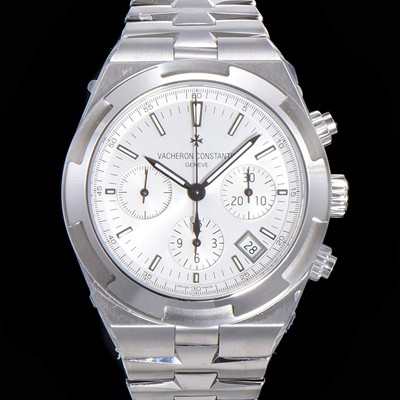 SA급 바쉐런콘스탄틴 남성용 오버시즈 크로노그래프 42mm 오토매틱 5500S 메탈줄 화이트다이얼 vac1135 xx