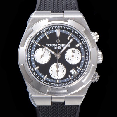 SA급 바쉐런콘스탄틴 남성용 오버시즈 크로노그래프 42mm 오토매틱 5500S 러버우레탄줄 블랙다이얼 vac1215 xx