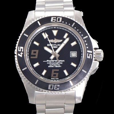 SA급 브라이틀링 남성용 슈퍼오션 오토매틱 ETA2824-2 44mm 메탈줄 블랙다이얼 bre8846 xx