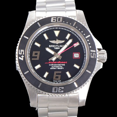 SA급 브라이틀링 남성용 슈퍼오션 오토매틱 ETA2824-2 44mm 메탈줄 블랙다이얼 bre0286 xx