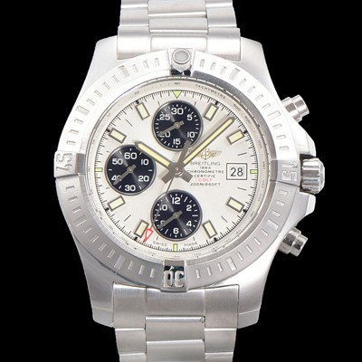 SA급 브라이틀링 남성용 어벤져 크로노그래프 ETA 7750-2 타입 45mm 메탈줄 화이트다이얼 bre9246 xx