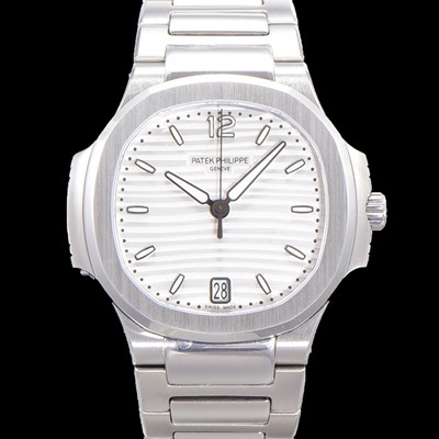 SA급 파텍필립 여성용 노틸러스 7118/1A-010 레이디스 오토매틱 Cal.324 S C타입 35.2mm 메탈줄 실버다이얼 pat4066 xx