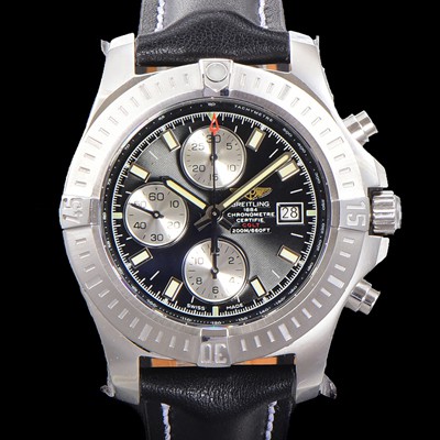 SA급 브라이틀링 남성용 어벤져 크로노그래프 ETA 7750-2 타입 45mm 가죽줄 블랙다이얼 bre6269 xx