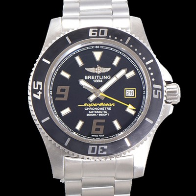 SA급 브라이틀링 남성용 슈퍼오션 오토매틱 ETA2824-2 44mm 메탈줄 블랙다이얼 bre4622 xx