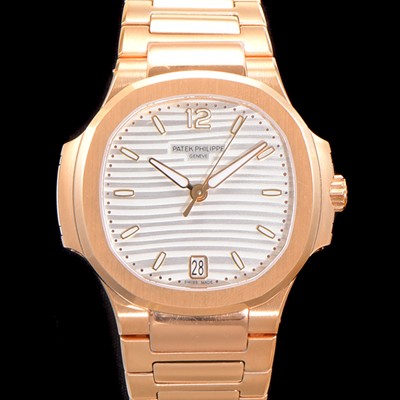 SA급 파텍필립 여성용 노틸러스 7118/1R-001 레이디스 오토매틱 Cal.324 S C타입 35.2mm 여성용시계 18K로즈골드 실버 다이얼 pat4282 xx