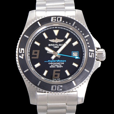 SA급 브라이틀링 남성용 슈퍼오션 오토매틱 ETA2824-2 44mm 메탈줄 블랙다이얼 bre9284 xx