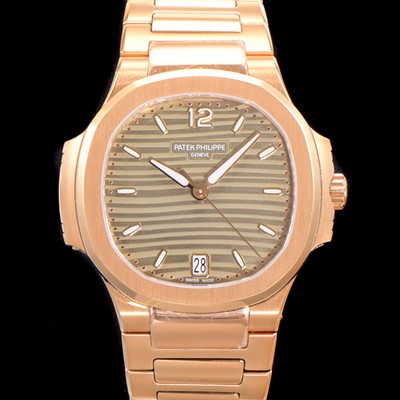 SA급 파텍필립 여성용 노틸러스 7118 레이디스 오토매틱 Cal.324 S C타입 35.2mm 18K로즈골드 그레이다이얼 pat4642 xx