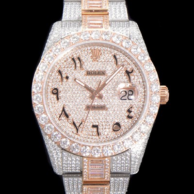 SA급 로렉스 남성용 수제공정형 다이아 18K 로즈골드 튜닝 데이져스트 오토매틱 ETA 2824-2 남성용시계 41mm 보석다이얼 rol23294 xx