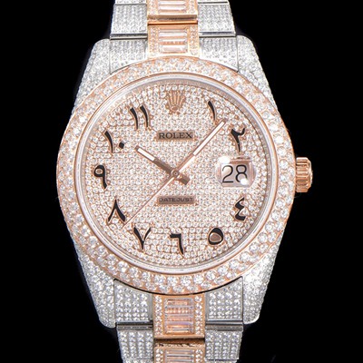 SA급 로렉스 남성용 수제공정형 다이아 18K 로즈골드 튜닝 데이져스트 오토매틱 ETA 2824-2 41mm 보석다이얼 rol96226 xx