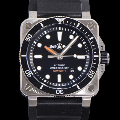 SA급 벨엔로즈 남성용 BR03-92 다이버 스틸 오토매틱 ETA2836-2 타입 42mm 우레탄줄 블랙다이얼 bel70847 xx