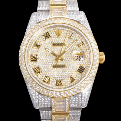 SA급 로렉스 남성용 수제공정형 다이아 18K 옐루골드 튜닝 데이져스트 오토매틱 ETA 2824-2 41mm 보석다이얼 rol46499 xx