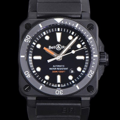 SA급 벨엔로즈 남성용 BR03-92 다이버 오토매틱 ETA2836-2 타입 42mm 우레탄줄 블랙다이얼 bel92784 xx