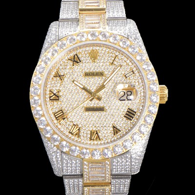 SA급 로렉스 남성용 수제공정형 다이아 18K 엘루골드 튜닝 데이져스트 오토매틱 ETA 2824-2 41mm 보석다이얼 rol09242 xx