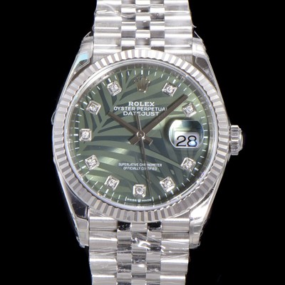 SA급 로렉스 남성용 904L스틸!! 2023신형 데이저스트 36mm II m126234-0055 올리브 그린 다이얼  큐빅인덱스 스틸 브레이슬릿 신형 Cal.3235 오토매틱 무브먼트 ROL16119 xx