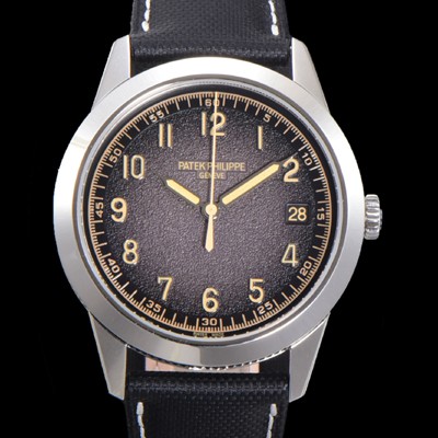 SA급 파택필립 남성용 칼라트라바 Ref.5226G-001 오토매틱 Cal.26-330 S C 타입 40mm 가죽줄 틱스처드 그레이다이얼 pat28702 xx