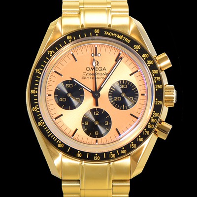SA급 오메가 남성용 스피드마스터 문워치  프로페셔널 수동기계식 1861타입  42mm 18K 옐루골드 메탈줄 옐루다이얼 omg26640 xx
