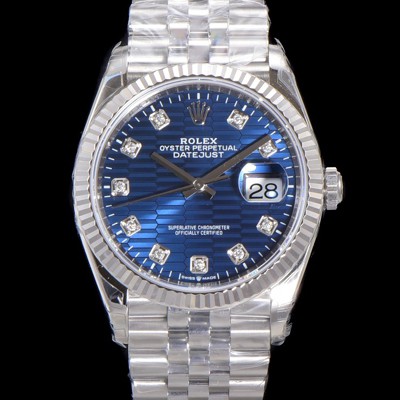 SA급 로렉스 남성용 904L스틸!! 2023신형 데이저스트 36mm II m126234-0057 블루 다이얼 큐빅인덱스 스틸 브레이슬릿 신형 Cal.3235 오토매틱 무브먼트 ROL16111 xx