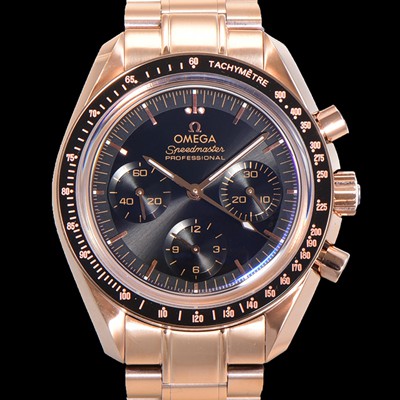 SA급 오메가 남성용 스피드마스터 문워치  프로페셔널 수동기계식 1861타입  42mm 18K 로즈골드 메탈줄 블랙다이얼 omg62429 xx