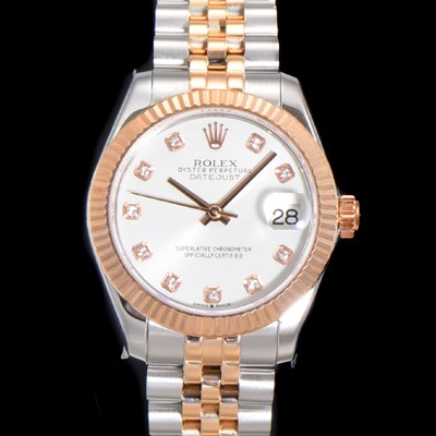 SA급 로렉스 여성용 데이져스트 오이스터 31mm 레이디 오토매틱  18K 로즈골드 투톤콤비 5열 브레이슬릿 메탈줄 화이트다이얼 rol60478 xx