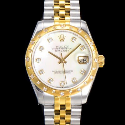 SA급 로렉스 여성용 데이져스트 오이스터 31mm 레이디 오토매틱  18K 옐루골드 투톤콤비 5열 브레이슬릿 메탈줄 화이트 자게다이얼 rol49625 xx