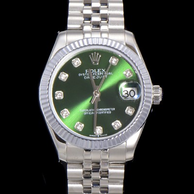 SA급 로렉스 여성용 데이져스트 오이스터 31mm 레이디 오토매틱 5열 브레이슬릿 메탈줄 그린다이얼 rol58490 xx