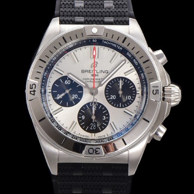 SA급 브라이틀링 남성용 크로노맷 B01 오토매틱 ETA7750-2 타입 42mm 금장시계 우레탄줄 화이트다이얼 bre41570 xx