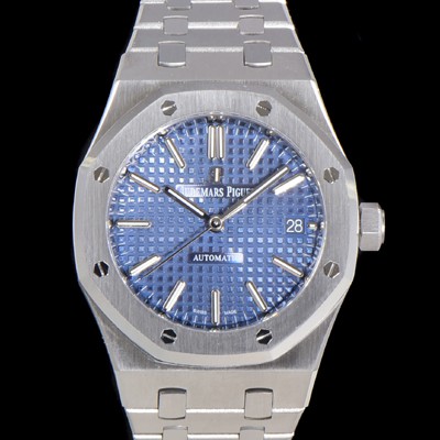SA급 오데마피게 남성용 하이엔드 37mm로얄오크 15450ST 블루 와플 다이얼 Cal.3120오토매틱 무브먼트 AUD6508 xx