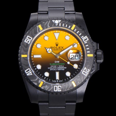 SA급 로렉스 남성용 904L스틸!! 서브마리너 40mm 카본베젤 오토매틱 Cal.3135 옐로우 블랙 콜라보 다이얼 rol49211 xx