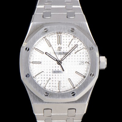 SA급 오데마피게 남성용 하이엔드 37mm로얄오크 15450ST 화이트 와플 다이얼 Cal.3120오토매틱 무브먼트 AUD6502 xx