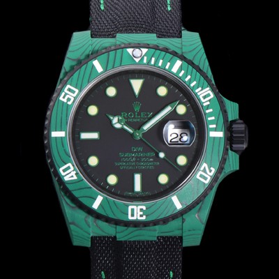 SA급 로렉스 남성용 서브마리너 41mm 리얼그린 포지드카본 오토매틱 Cal.3135 블랙 다이얼 rol49214 xx