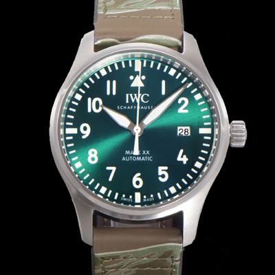 SA급 아이더블유씨 남성용 파일럿 마크18 IW328205 오토매틱 40mm 가죽줄 그린 다이얼 iwc9202 xx