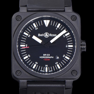 SA급 벨엔로즈 남성용 BR03-92 다이버 세라믹 오토매틱 9015 타입 42mm 우레탄줄 블랙 다이얼 bel80302 xx