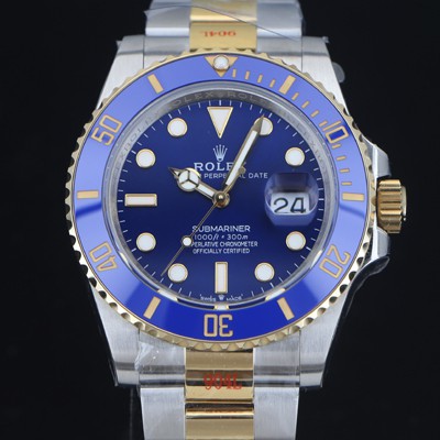 SA급 로렉스 남성용 신형 서브마리너 m126613ln 18k옐로우골드 도금 콤비 41mm 블루 다이얼 Cal.3235 오토매틱 무브먼트 ROL91915 xx