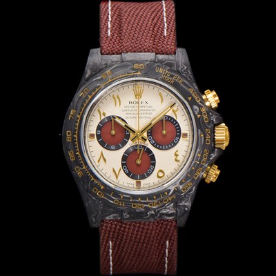 SA급 로렉스남성용 데이토나 포지드카본 커스텀 40미리 크로노그래프 오토매틱 Cal.4130 무브먼트 샴페인 다이얼 rol5367 xx