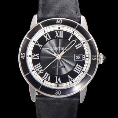 SA급 까르띠에 롱드 끄로아지에 WSRN0003 오토매틱 ETA2824-2 42mm 남성용시계 나토천스트랩 블랙 다이얼 car69311 xx