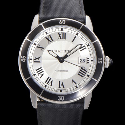 SA급 까르띠에 롱드 끄로아지에 WSRN0002 오토매틱 ETA2824-2 42mm 남성용시계 나토천스트랩 화이트 다이얼 car69312 xx