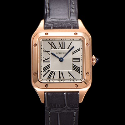 SA급 까르띠에 여성용 산토스 WGSA0022 쿼츠 38mm S 사이즈 18K 로즈골드 화이트 다이얼 car69329 xx