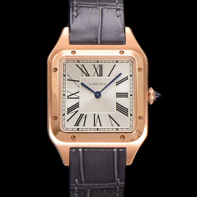 SA급 까르띠에 남여공용 산토스 WGSA0021 쿼츠 43.5mm M 사이즈 18K 로즈골드 화이트 다이얼 car69325 xx