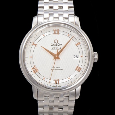 SA급 오메가 남성용 드빌 프레스티지 424.10.40.20.02.004 오토매틱 Cal.8800타입 39.5mm 메탈줄 화이트 다이얼 omg20193 xx