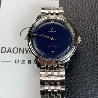 SA급 오메가 남성용 드빌 프레스티지 434.10.40.20.03.001 오토매틱 Cal.8800타입 40mm 메탈줄 블루 다이얼 omg20213 xx